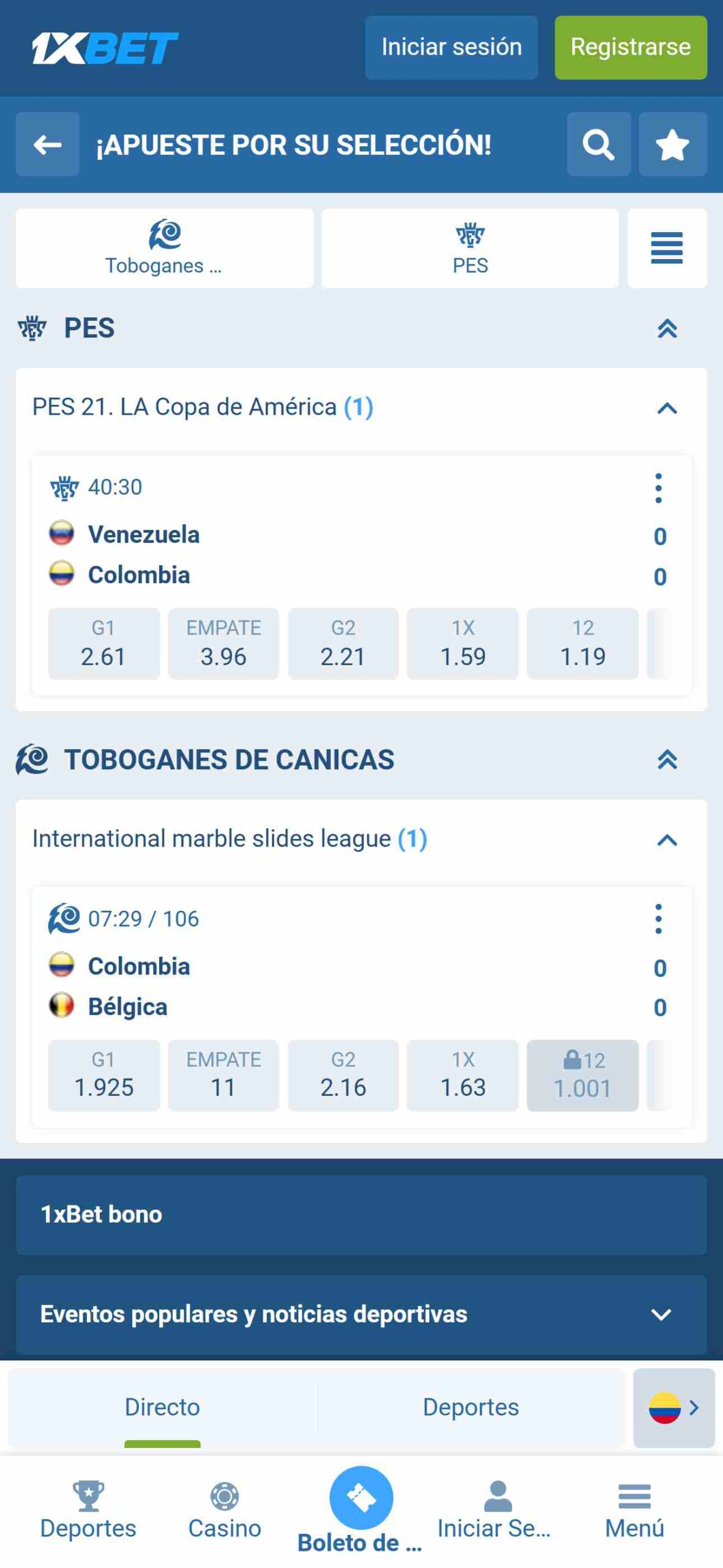 1xbet apuestas deportivas en Colombia