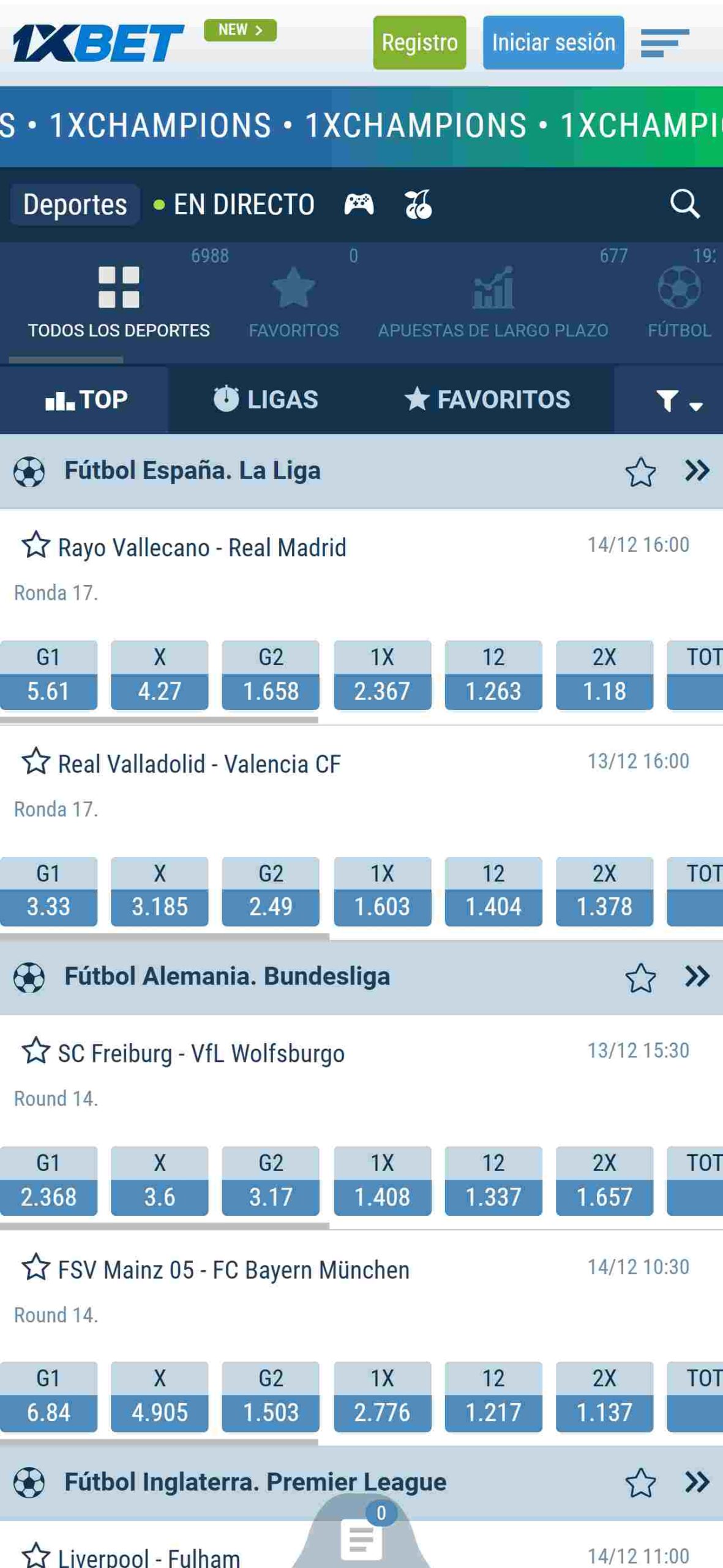 1xbet deportes en Ecuador
