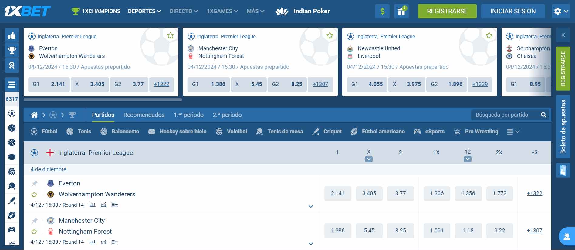 Reseña de apuestas deportivas 1xbet