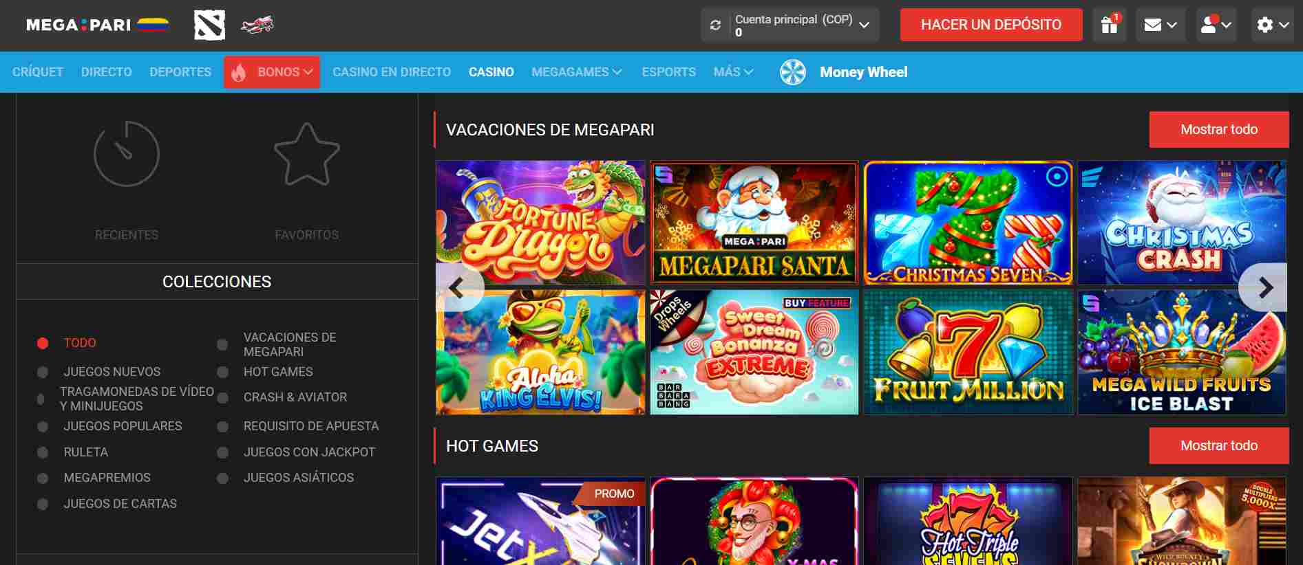 Megapari casino colombia