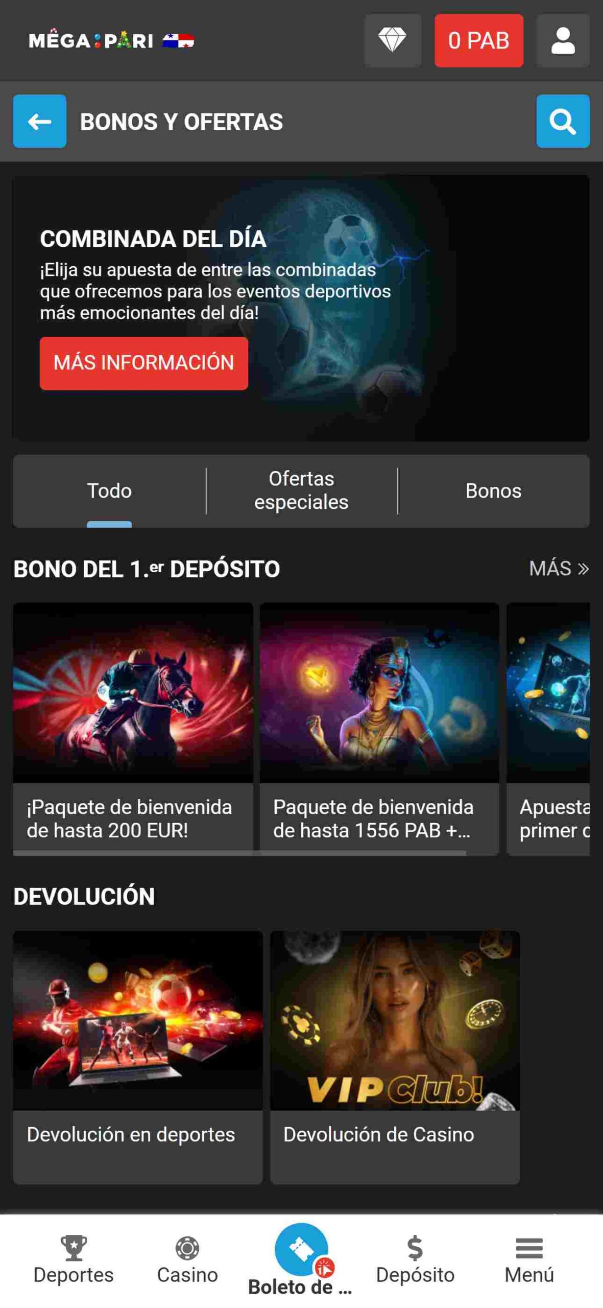 Megapari bonos Panamá