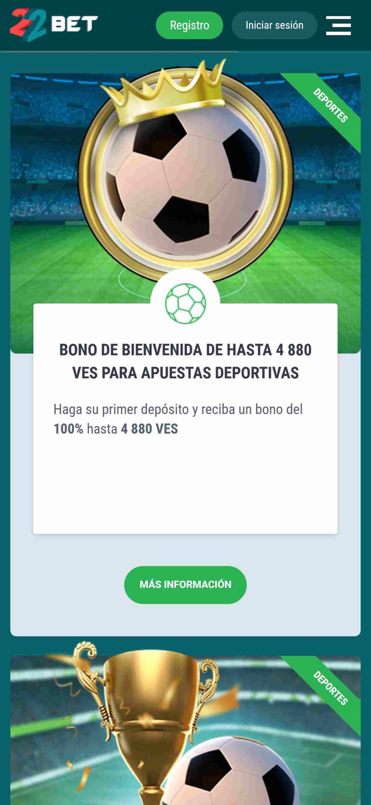 22bet bonos