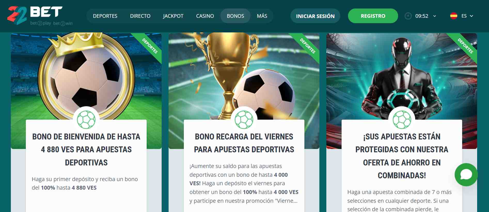 22bet bonos