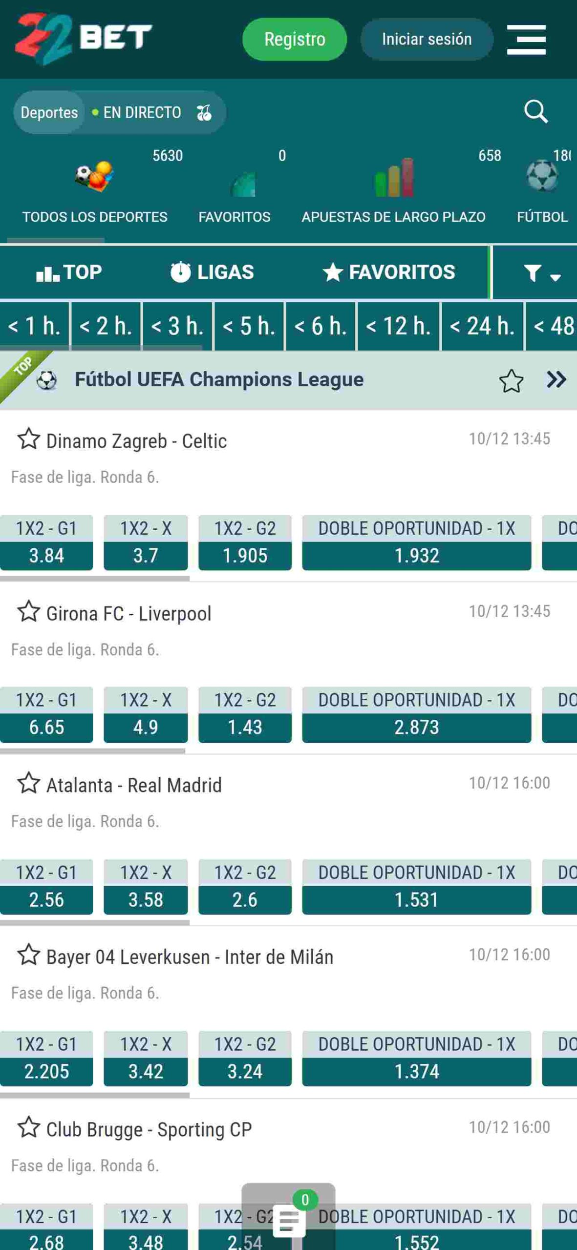 22bet deportes