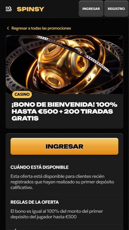 Spinsy bonos dipsonibles para casino