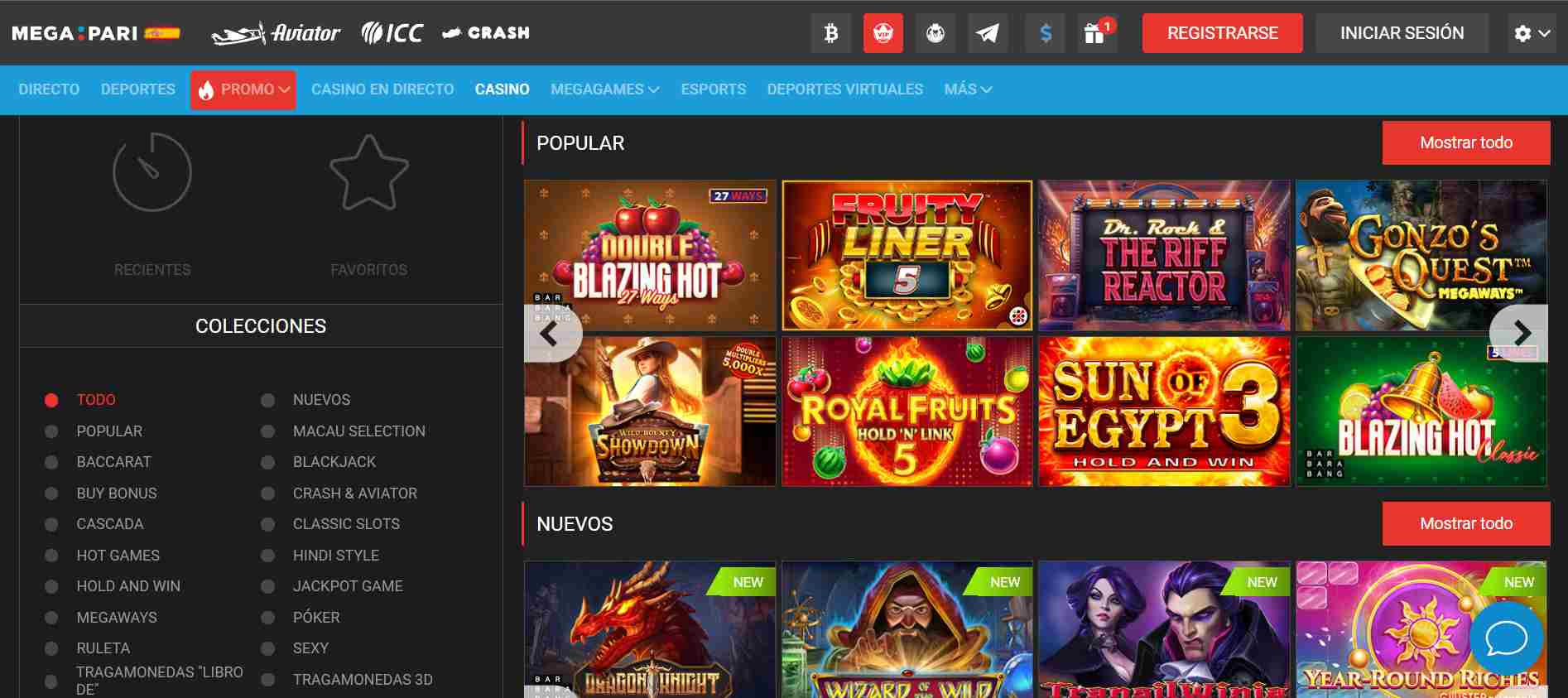 Megapari casino España