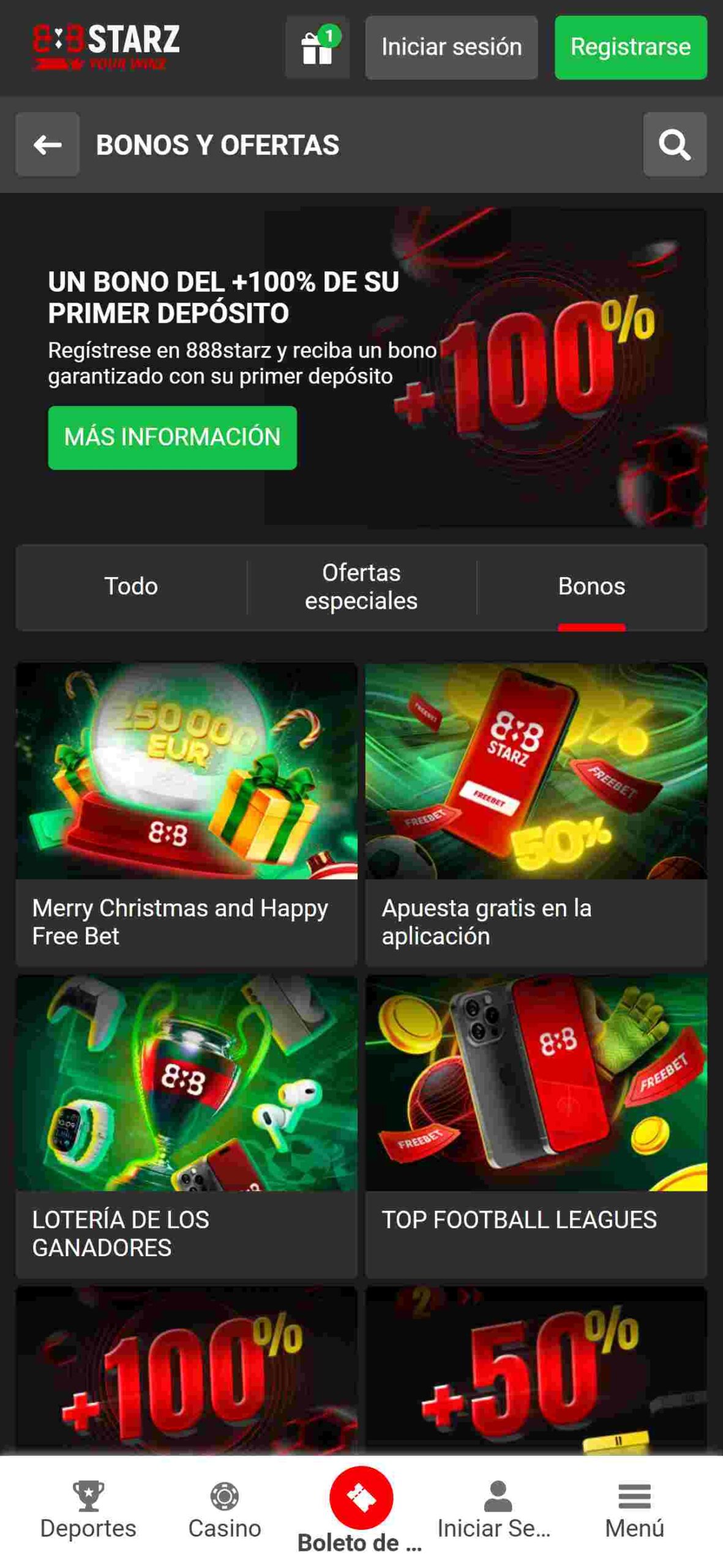 888Starz bonos y promociones