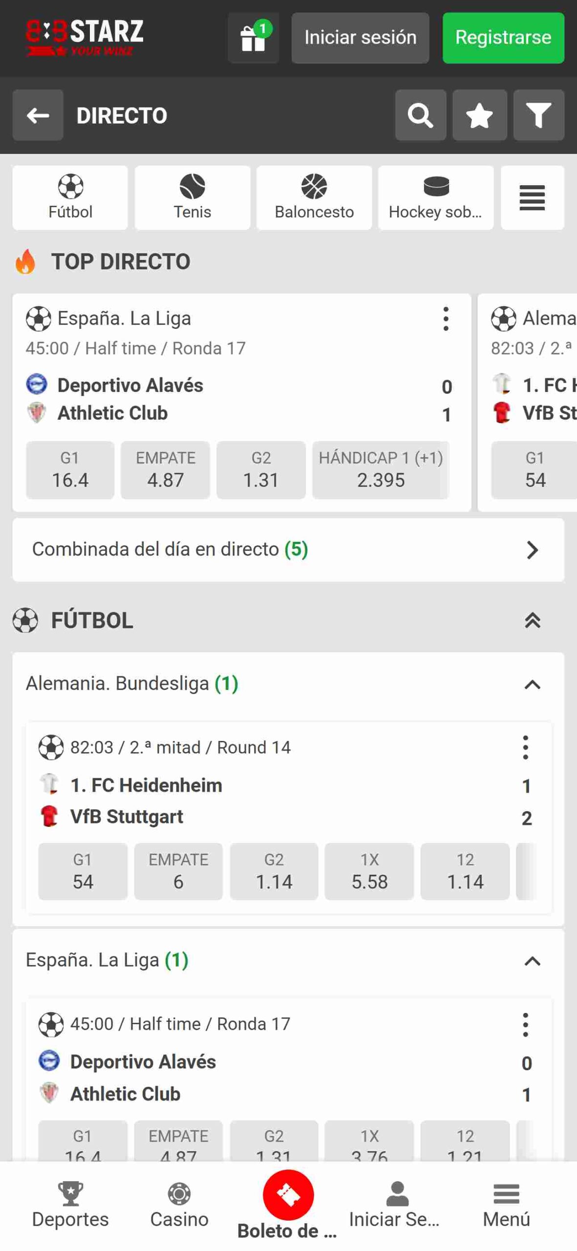 888Starz apuestas en vivo