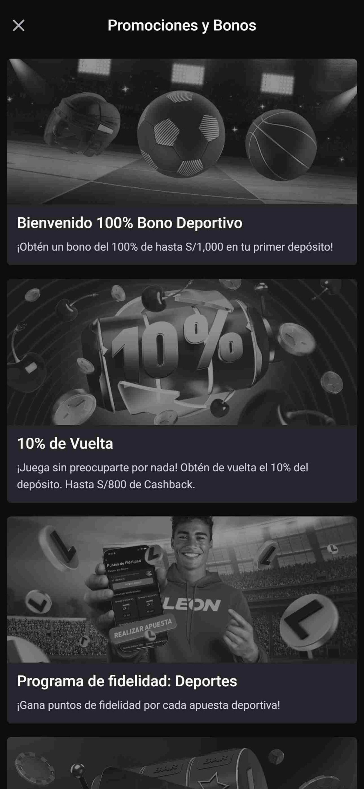 Leon bonos y promociones