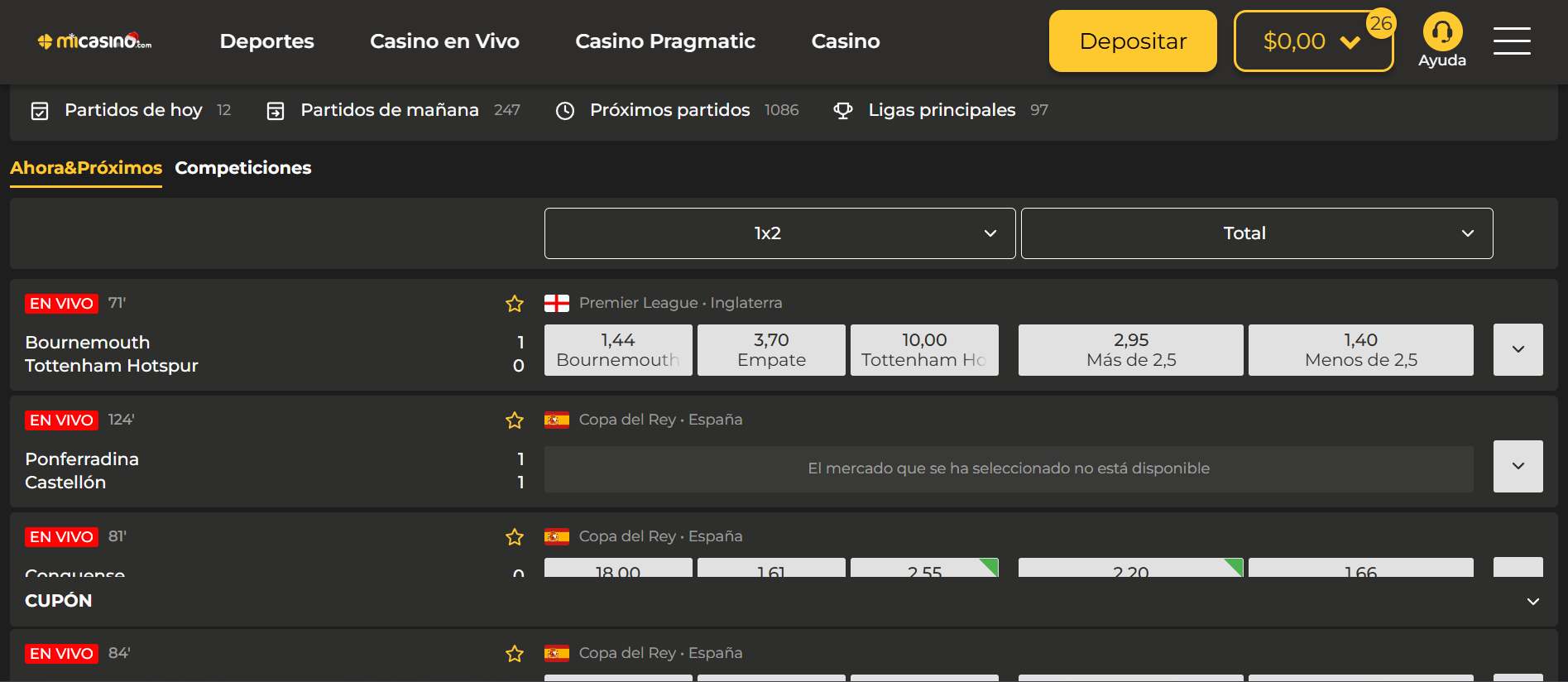 Apuestas Micasino