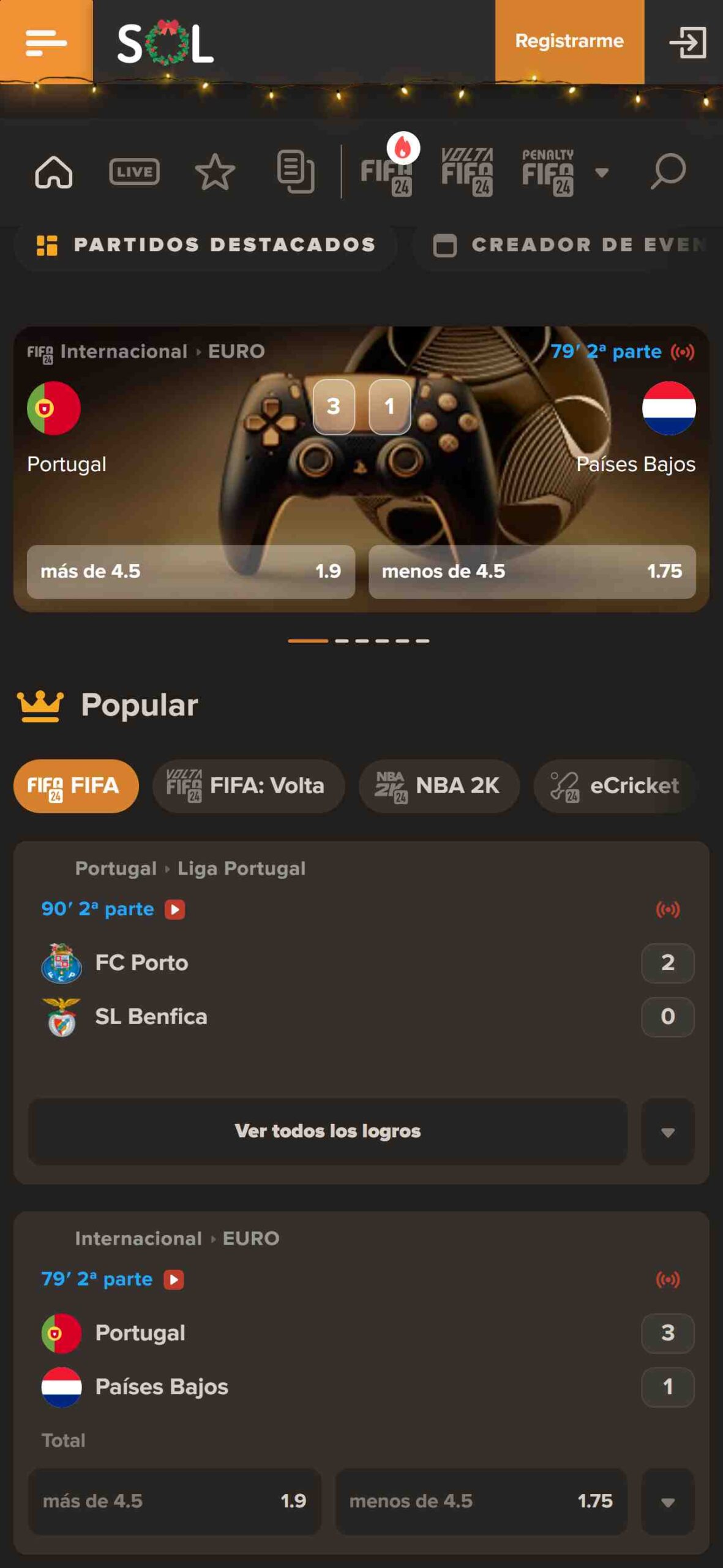 Sol casino deportes