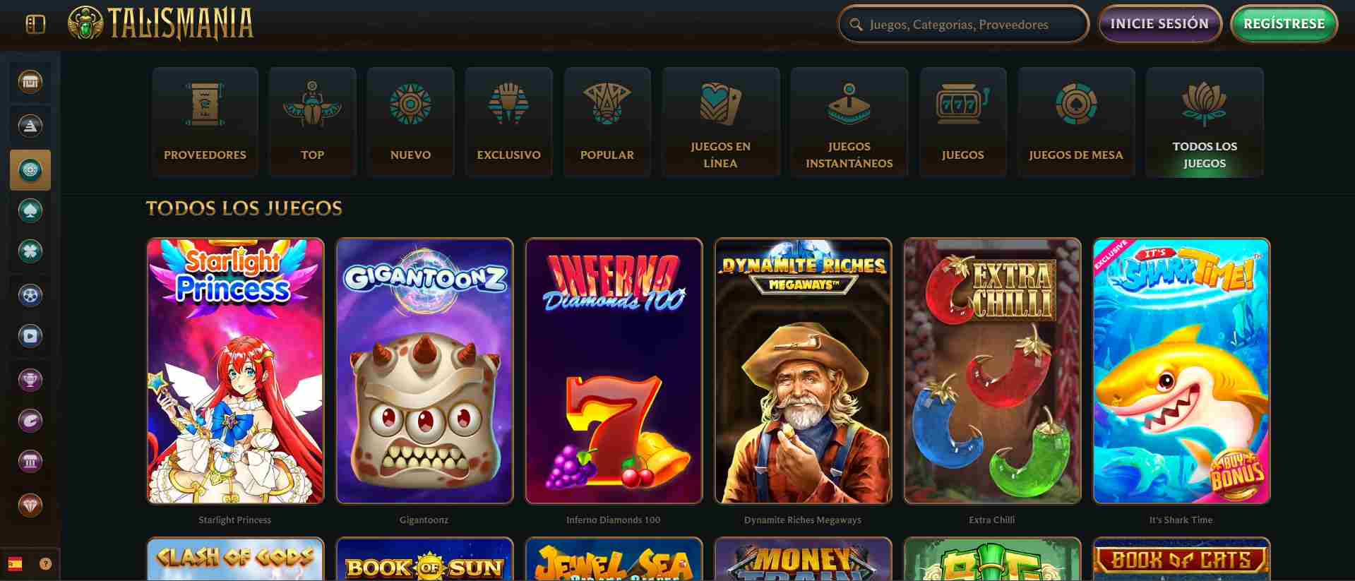 Talismania juegos de casino