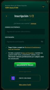 Cómo registrarse en Casinia España