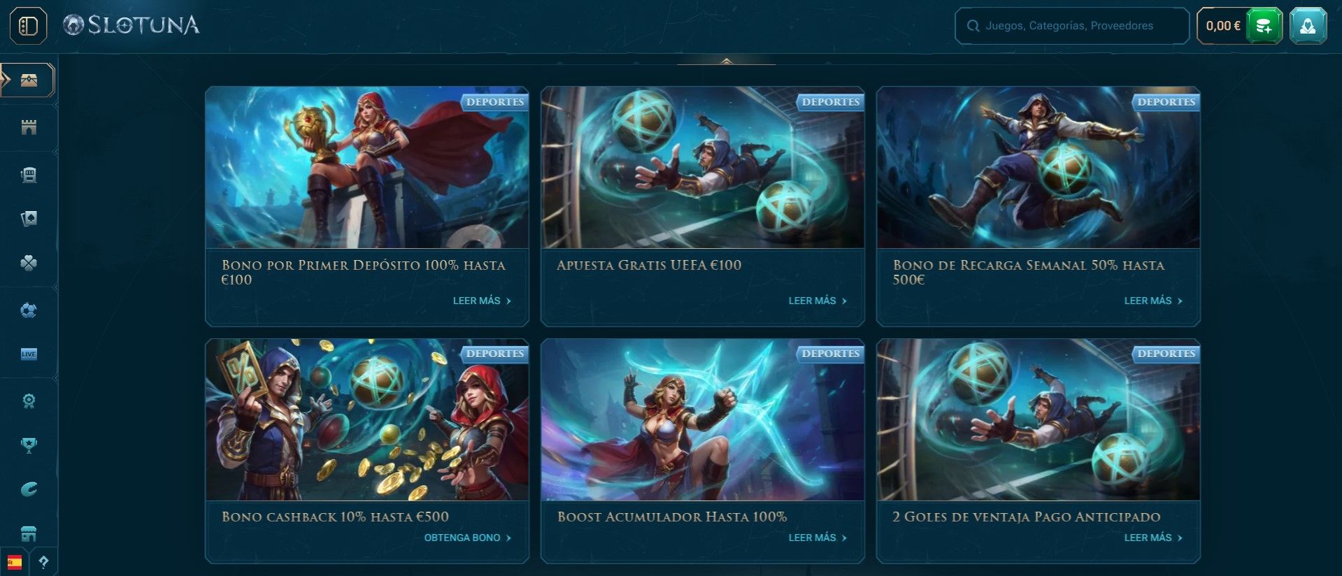 Bonos y promociones de Slotuna España
