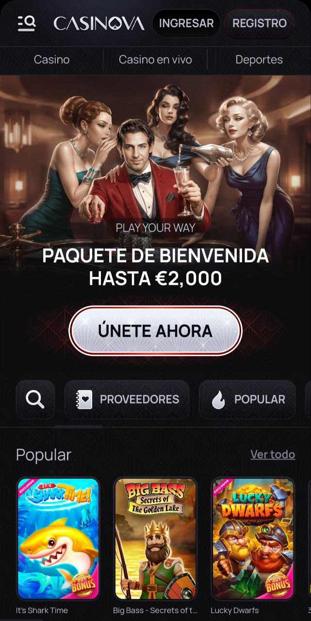 Casinova mobile