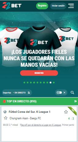 22Bet en vivo