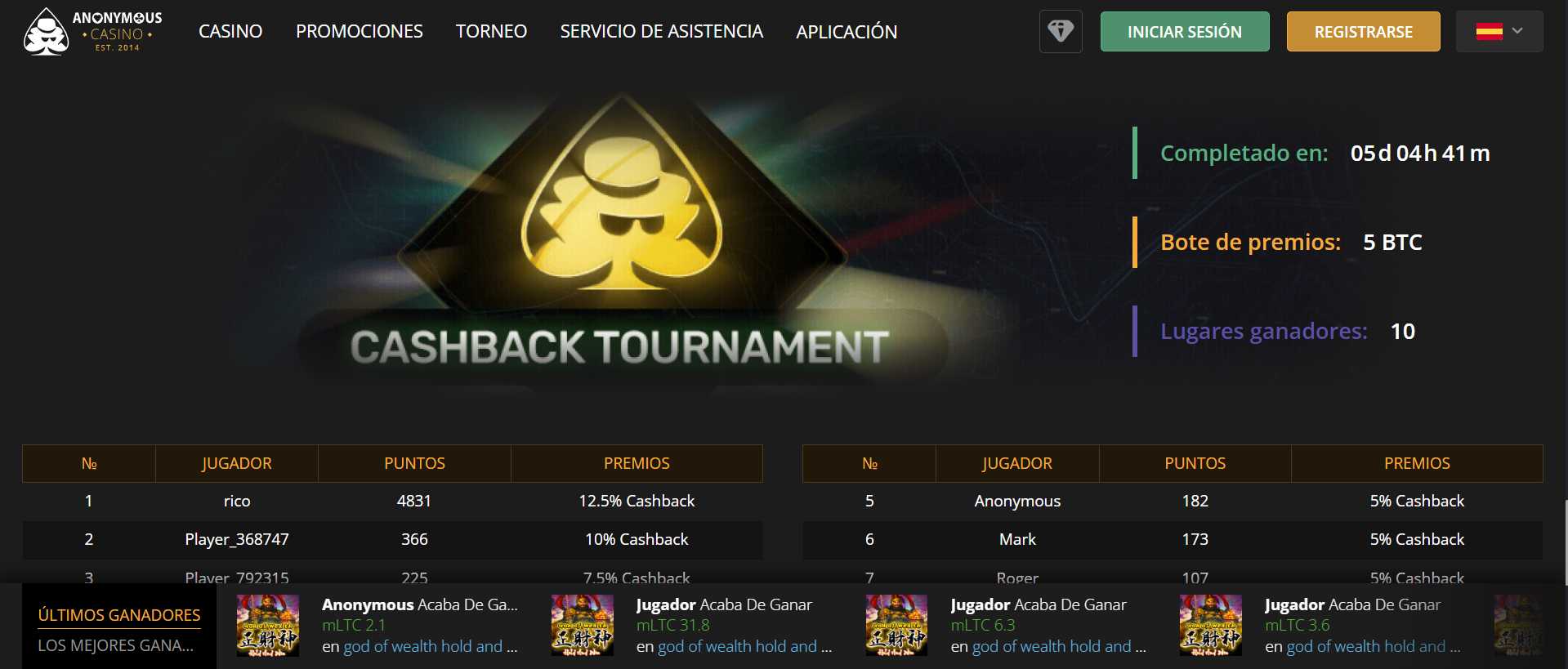 Anonymous Casino en España