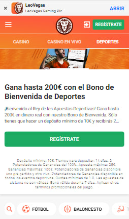 LeoVegas en vivo