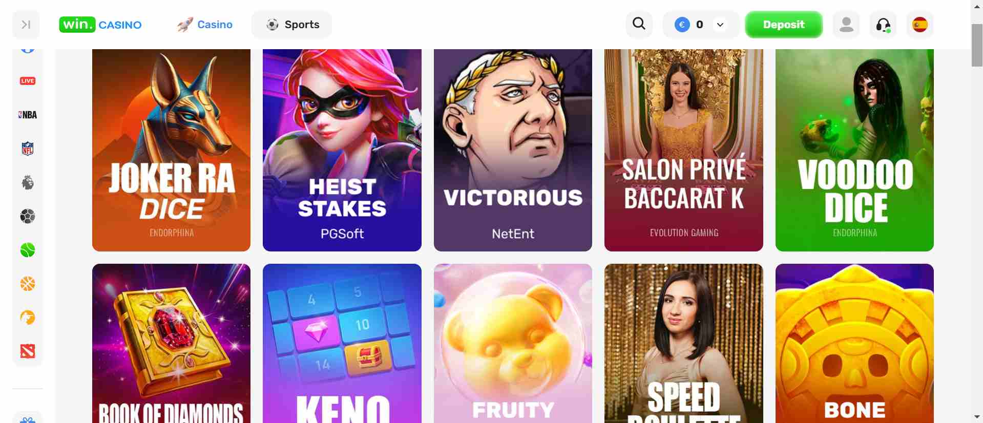 Win.Casino juegos