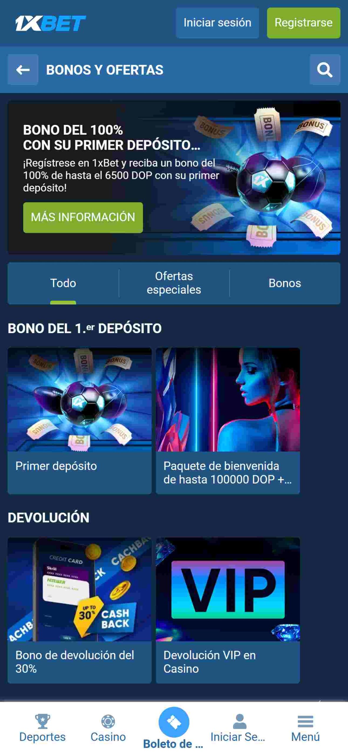 1xbet bonos rd