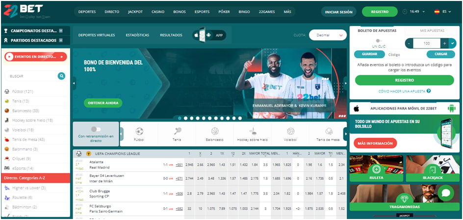 22Bet en Bolivia