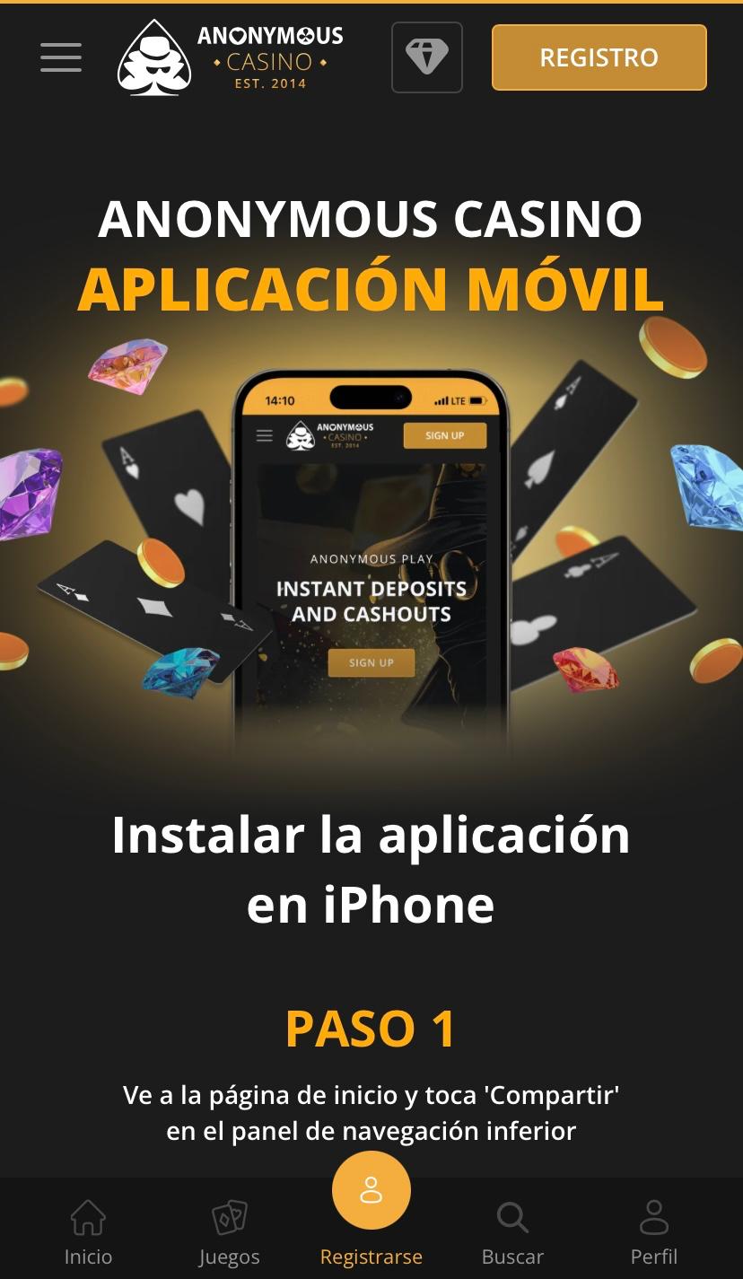 Anonymous casino app
