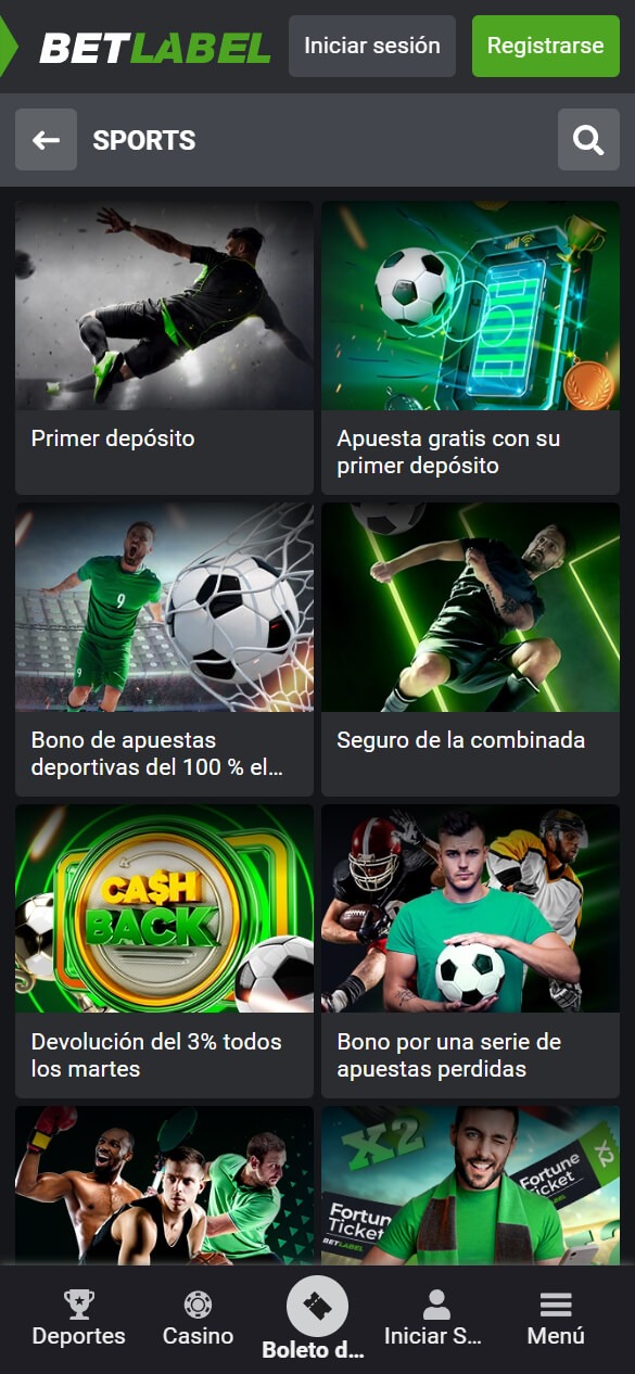 BetLabel bonos deportivos