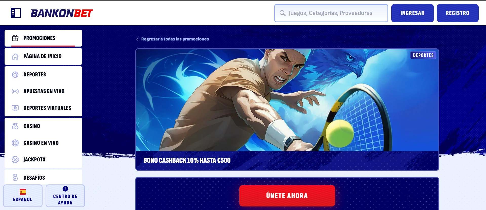 Cashback en BankonBet