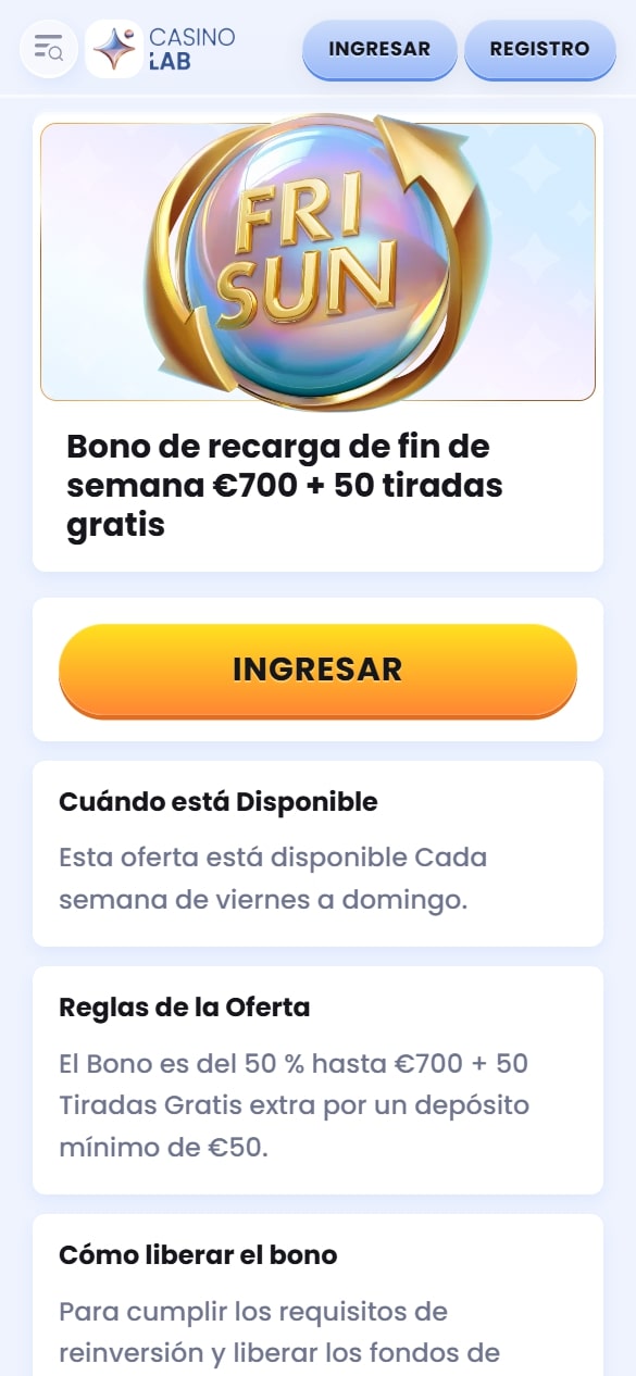 Casinolab bono de recarga