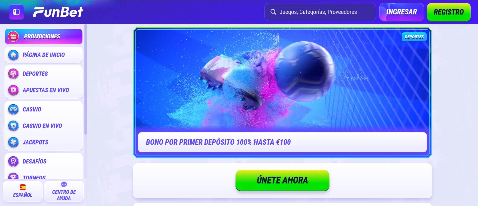 Bono de bienvenida de FunBet