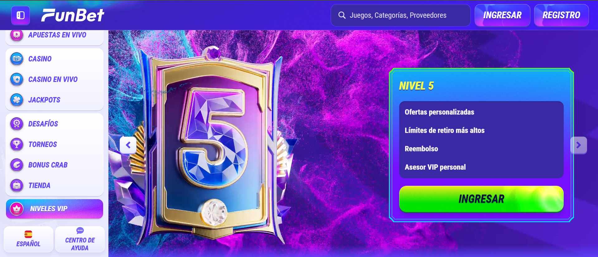Club VIP de Funbet casa de apuestas
