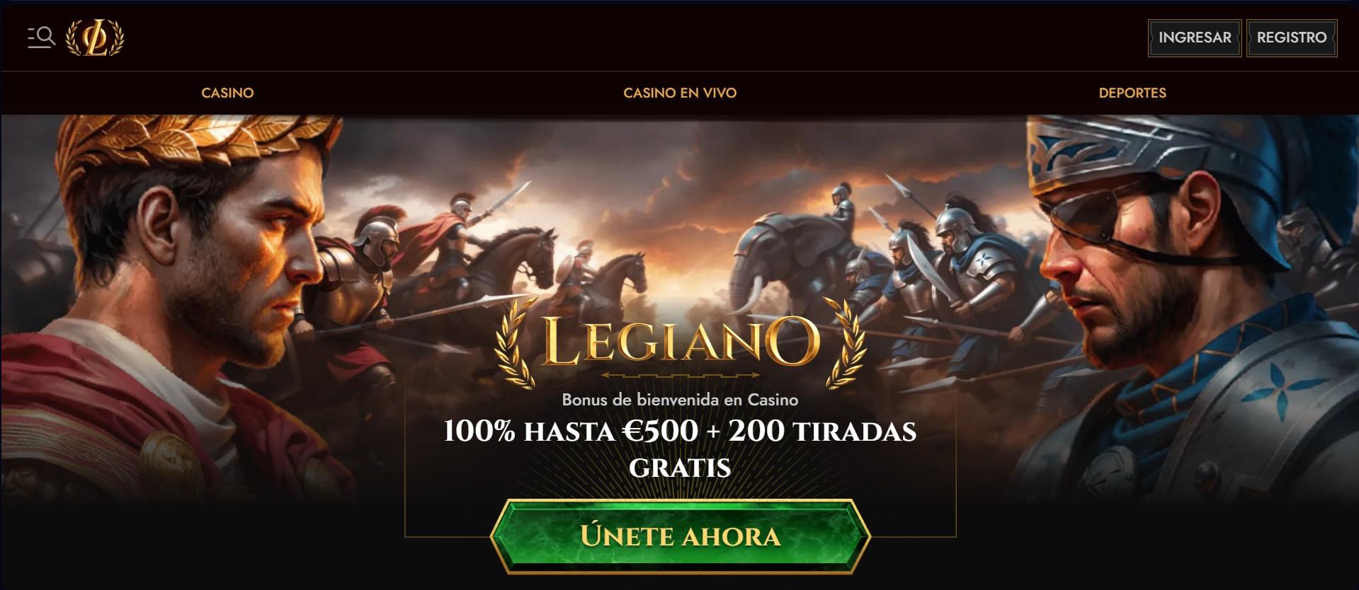 legiano casino bono de bienvenida