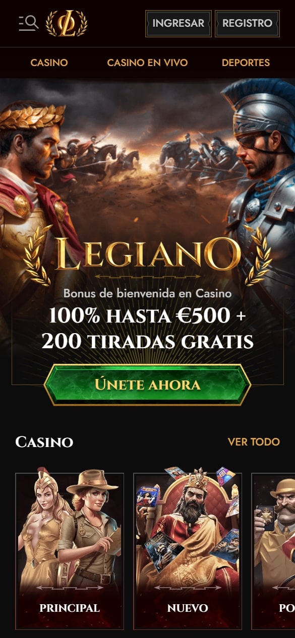 legiano casino bono de bienvenida
