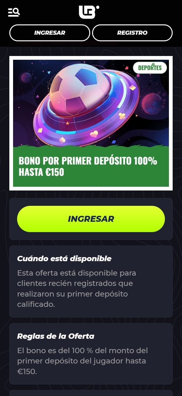 Bono de bienvenida Lunubet