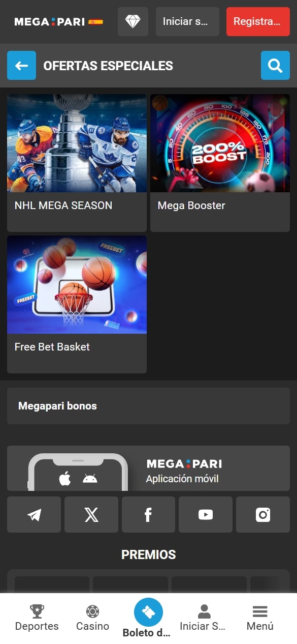 Ofertas especiales de Megapari