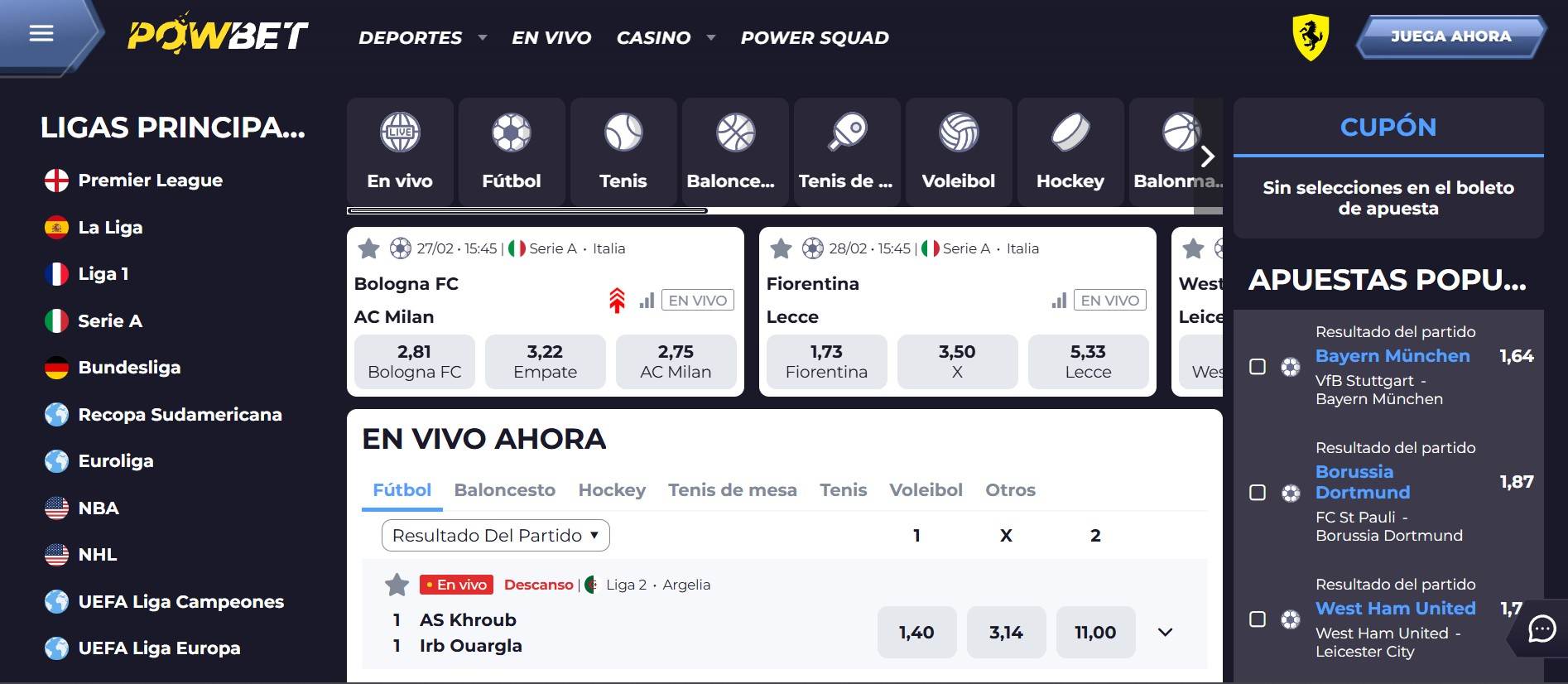 Powbet apuestas deportivas