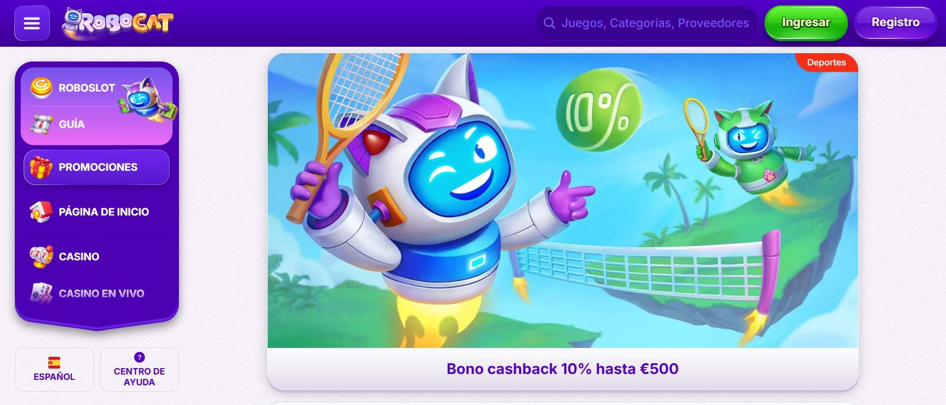 Robocat bono de cashback