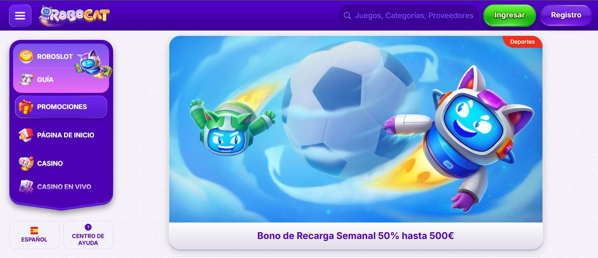 Bono de recarga Robocat