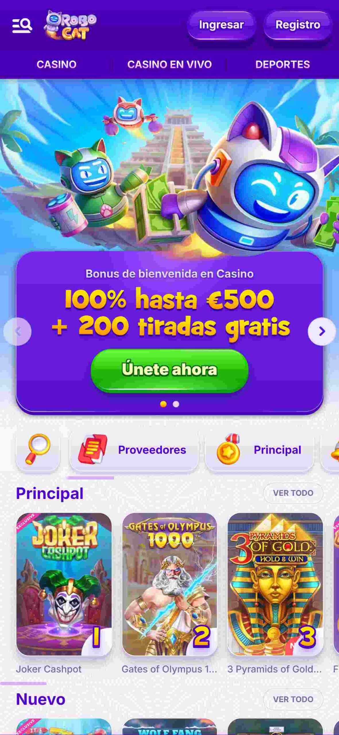 Robocat casino