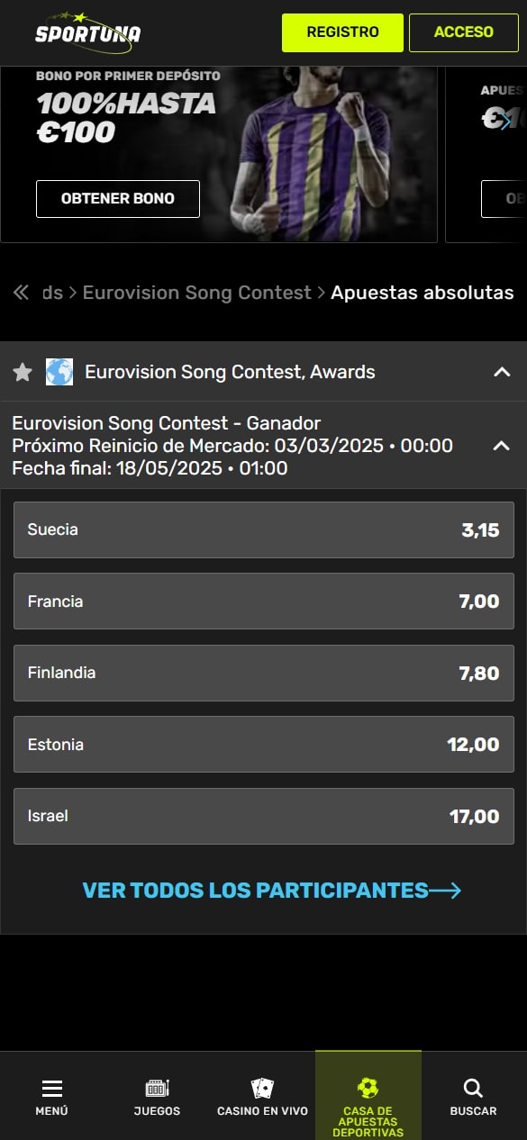Sportuna Eurovisión 2025