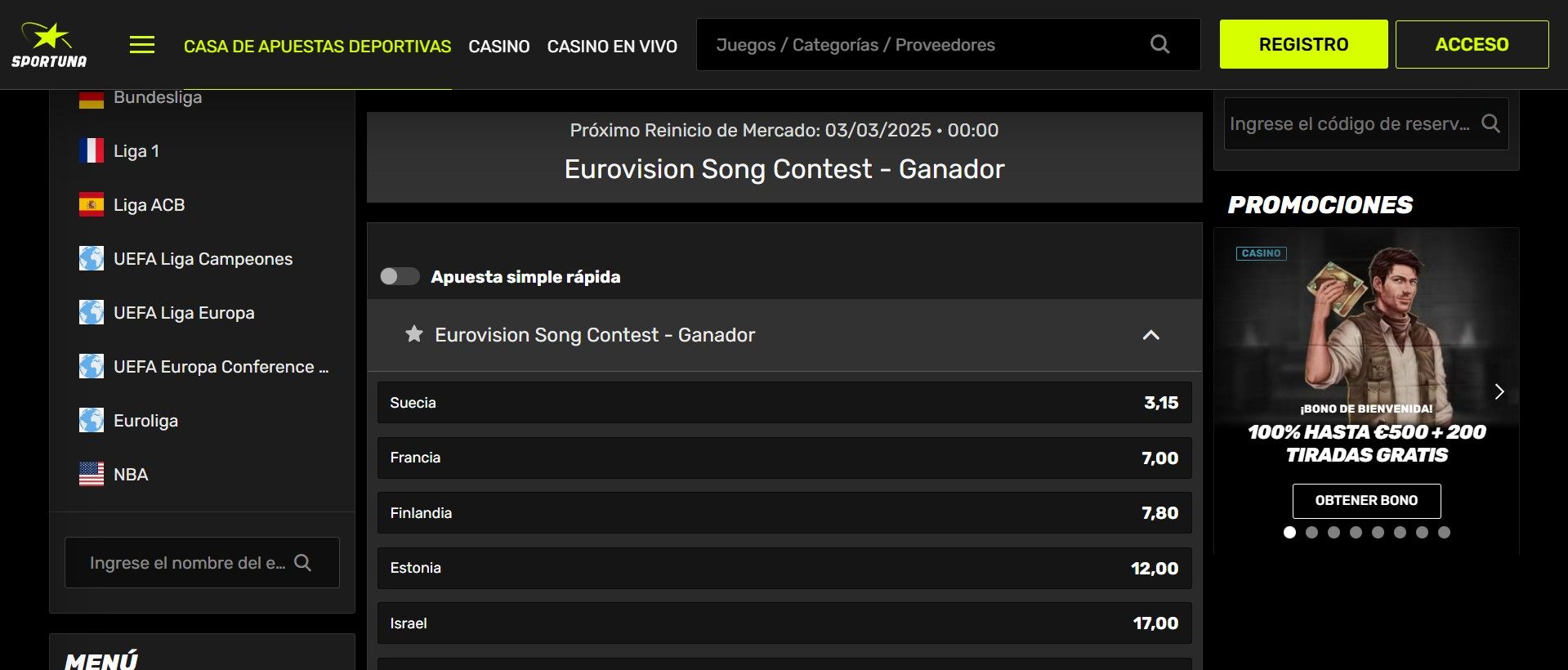 Sportuna Eurovisión 2025