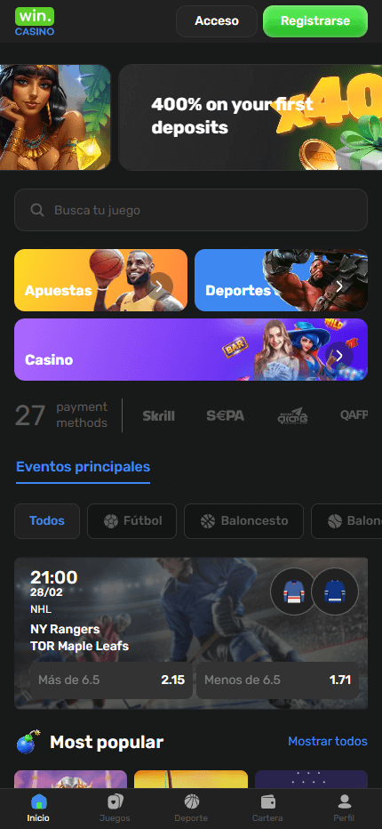 wincasino home mobile