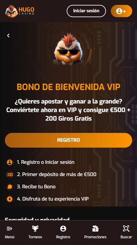 hugocasino welcome VIP bonus