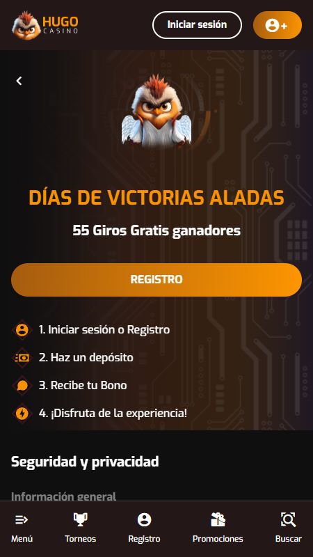 hugocasino wing victory bonus