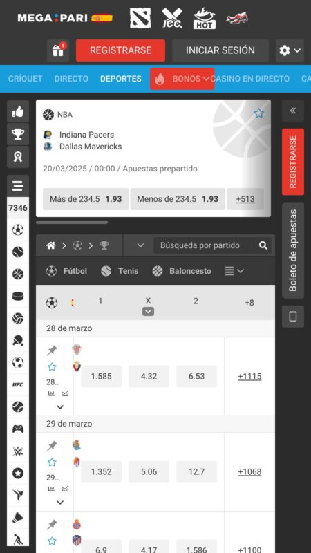 MegaPari Casa de apuestas