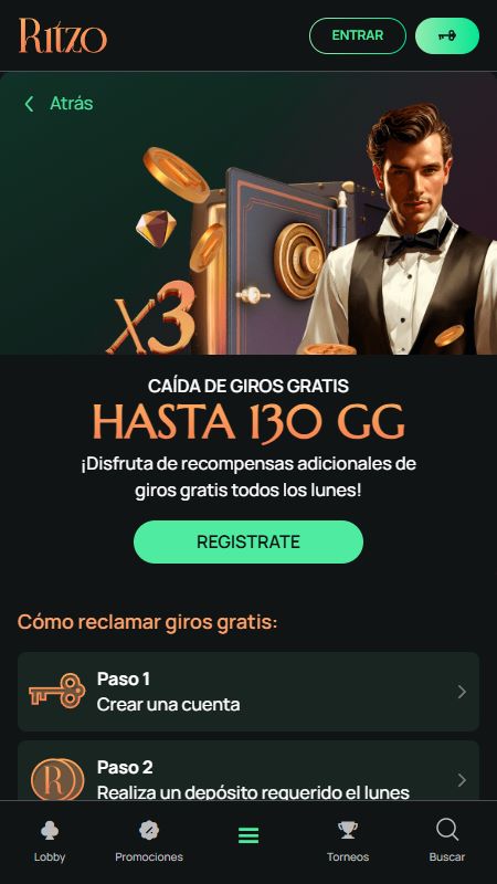 ritzo free spins bonus