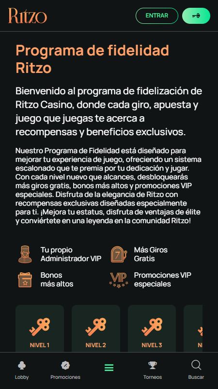 ritzo VIP bonus