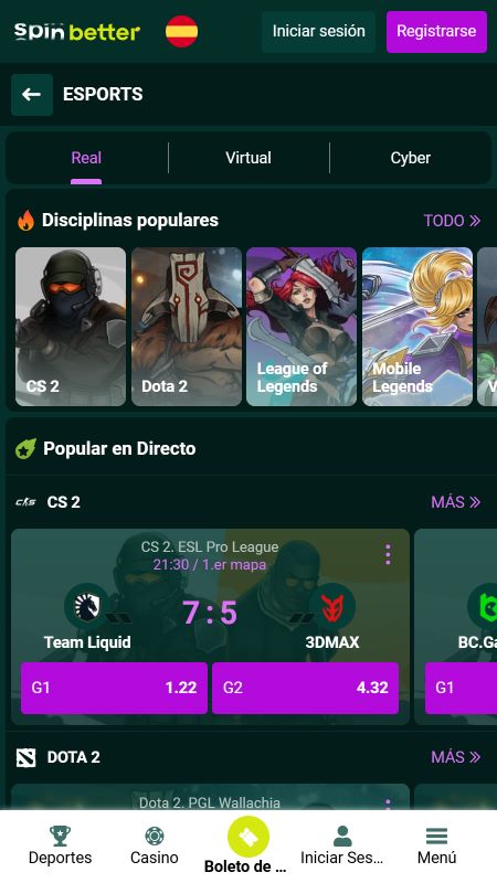 spinbetter esports