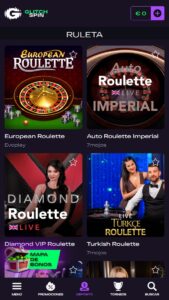 GlitchSpin juegos de ruleta