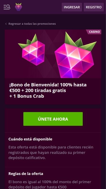 Malina Casinos bonos y promociones